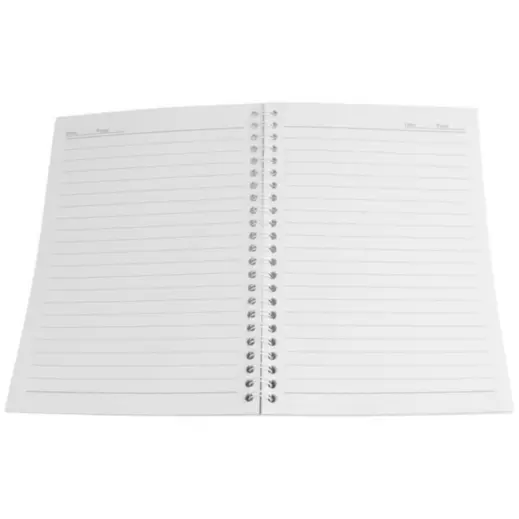 Spiral A5 Notebook White Open